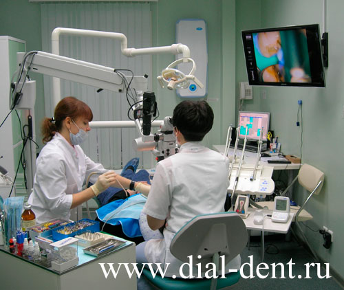лечение гранулемы зубы при помощи дентального микроскопа